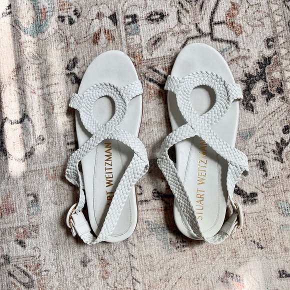 Stuart Weitzman Teodora Braided Slingback Sandal Size 5.5 - Picture 3 of 6